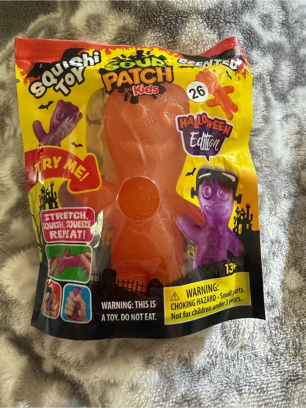 Scented Sour Patch Kids Squishy Toy - Orange Halloween Edition